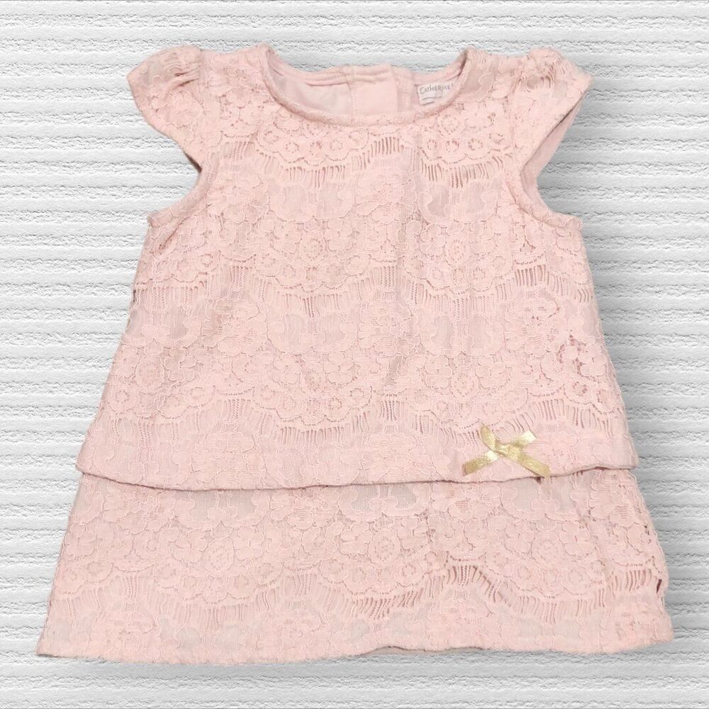Catherine Malandrino 18m Pink Lace Cap Sleeve Top